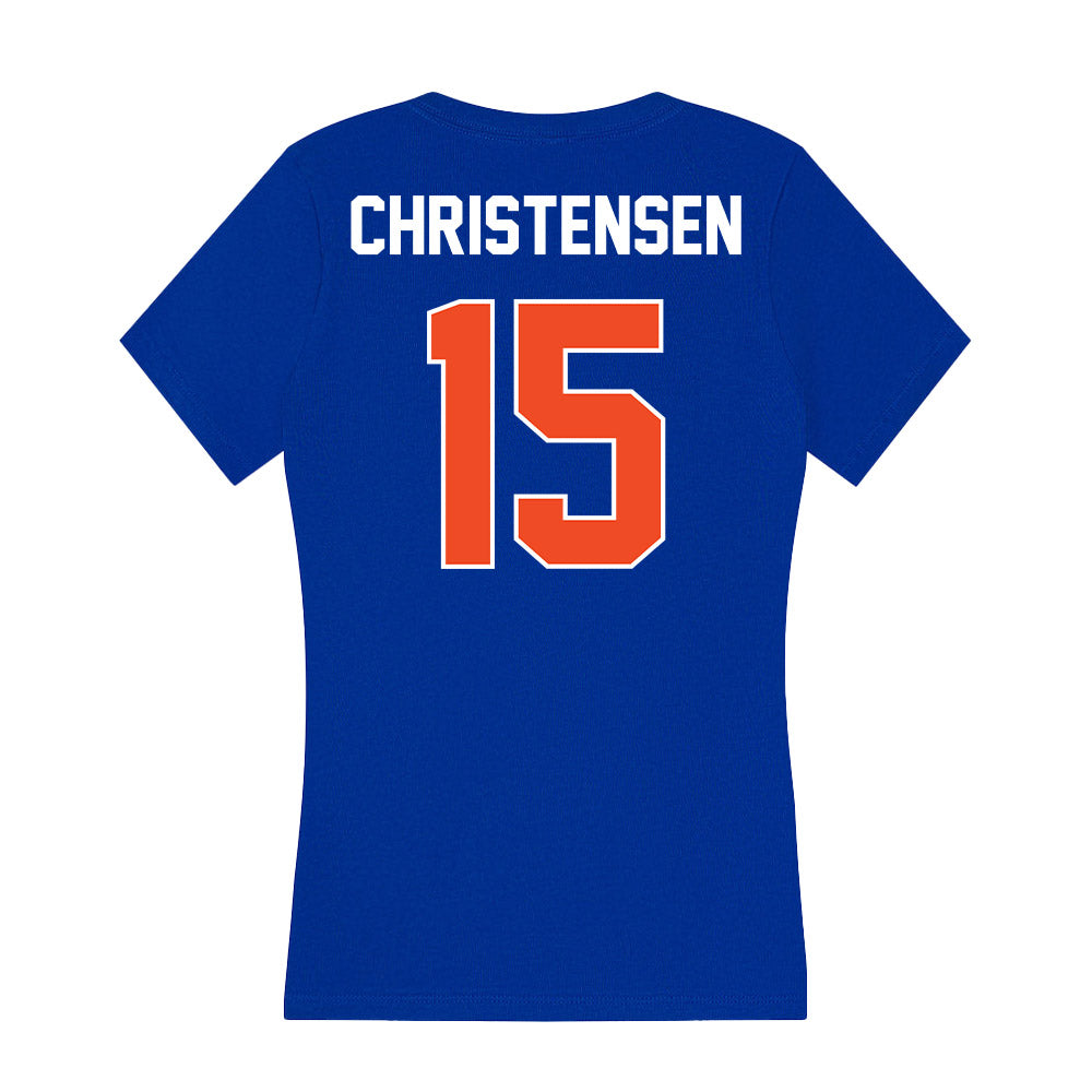 Boise State - NCAA Women's Basketball : Alyssa Christensen - Women's V-Neck T-Shirt-1