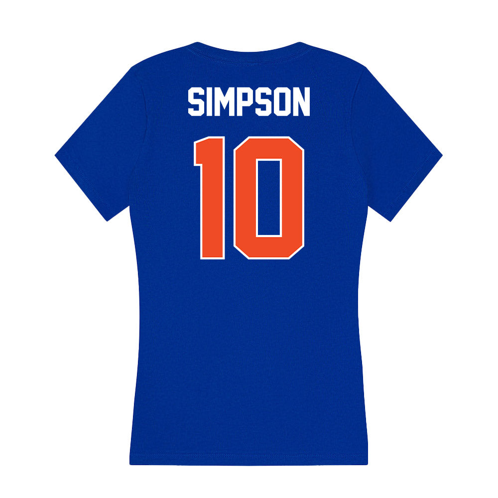 Boise State - NCAA Football : Andrew Simpson - Women's V-Neck T-Shirt-1