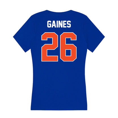 Boise State - NCAA Football : Sire Gaines - Women's V-Neck T-Shirt-1