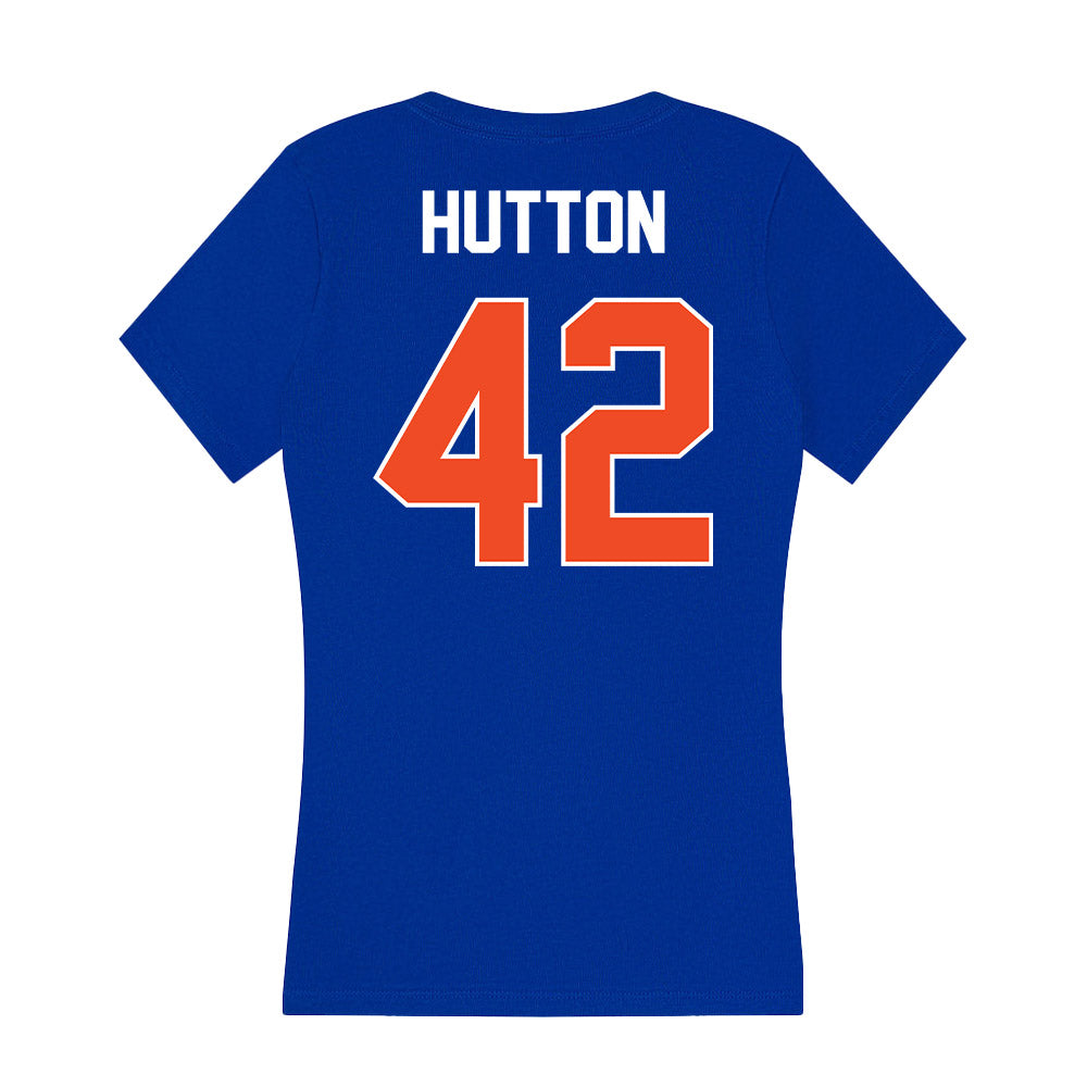 Boise State - NCAA Football : Mason Hutton - Women's V-Neck T-Shirt-1
