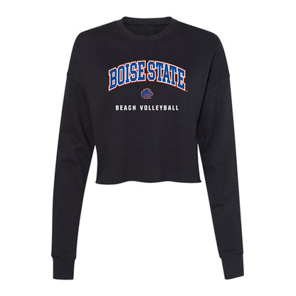 Boise State - NCAA Beach Volleyball : Charlee Ellena - Women's Cropped Crew Fleece-0