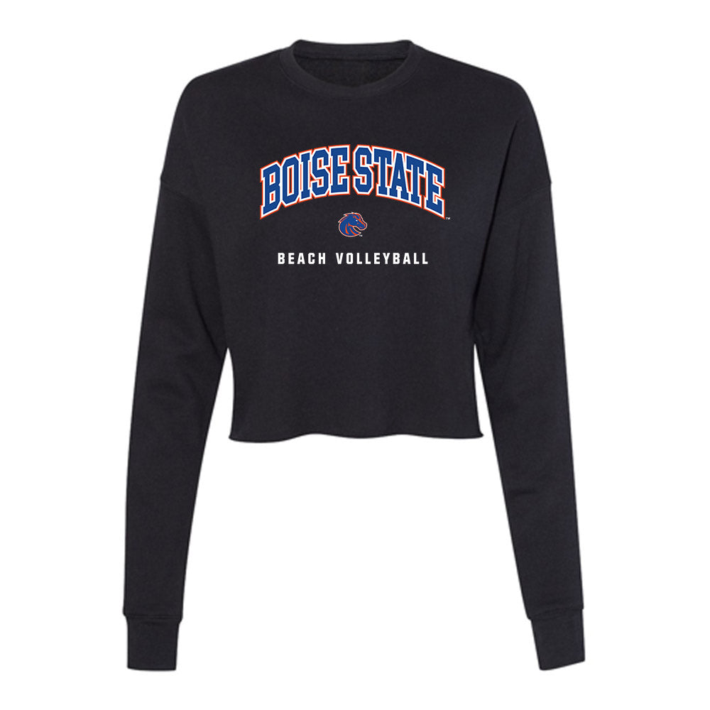 Boise State - NCAA Beach Volleyball : Addi Wolden - Women's Cropped Crew Fleece-0