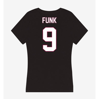 NMSU - NCAA Women's Volleyball : Katie Funk - Women's V-Neck T-Shirt-1