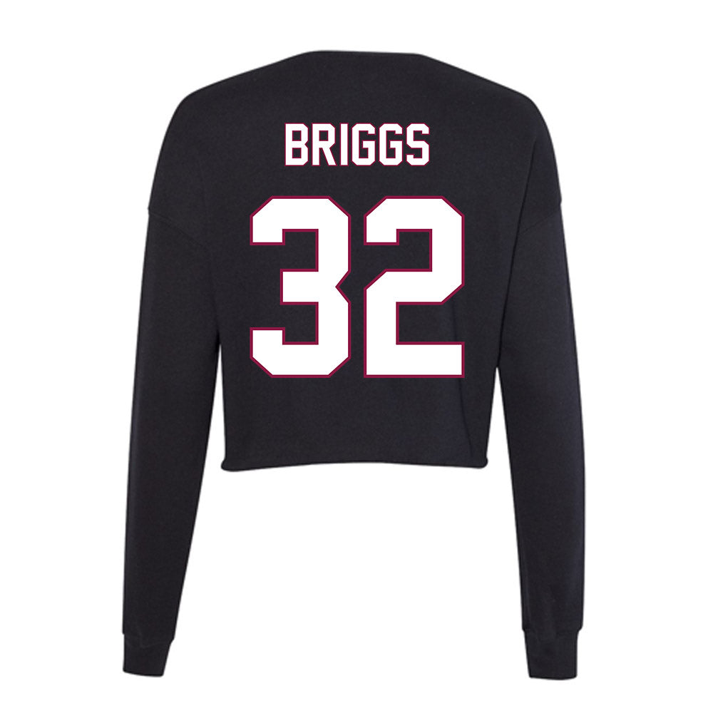 NMSU - NCAA Baseball : Asa Briggs - Women's Cropped Crew Fleece-1