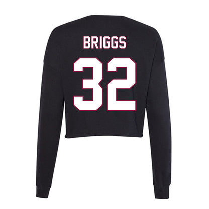 NMSU - NCAA Baseball : Asa Briggs - Women's Cropped Crew Fleece-1