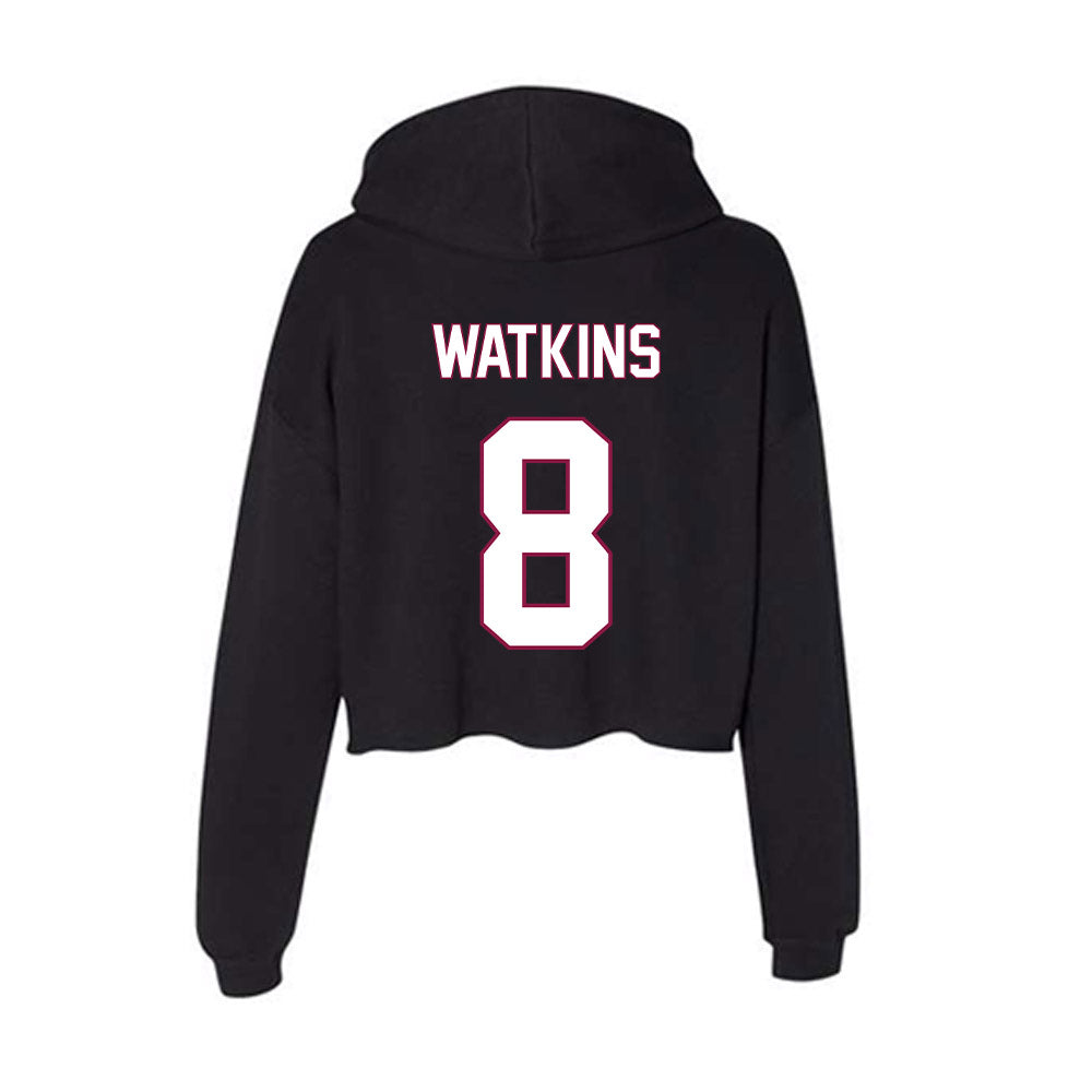 NMSU - NCAA Football : Ahmonte Watkins - Women's Crop Fleece Hoodie-1