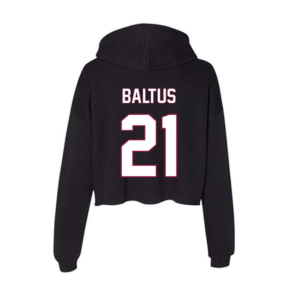 NMSU - NCAA Baseball : Brady Baltus - Women's Crop Fleece Hoodie-1