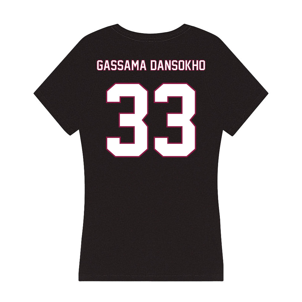 NMSU - NCAA Women's Basketball : Fanta Gassama Dansokho - Women's V-Neck T-Shirt-1