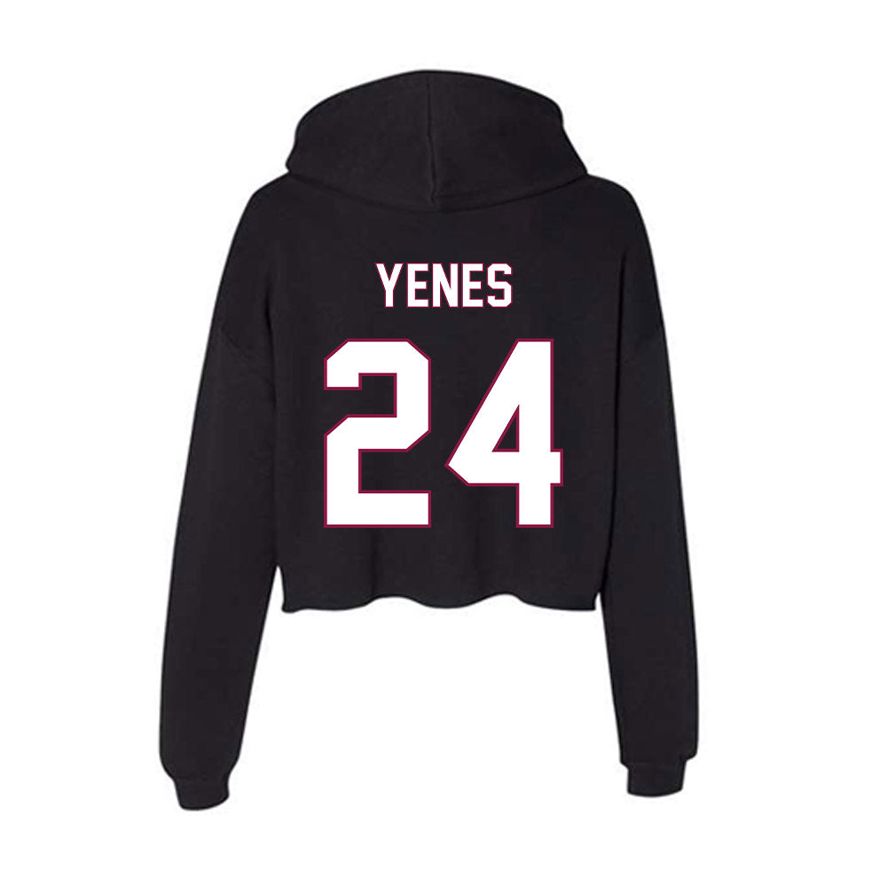 NMSU - NCAA Women's Basketball : Lucia Yenes - Women's Crop Fleece Hoodie-1