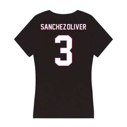 NMSU - NCAA Women's Basketball : Sianny Sanchez-Oliver - Women's V-Neck T-Shirt-1