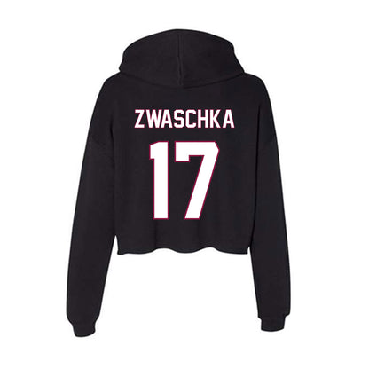 NMSU - NCAA Baseball : Zach Zwaschka - Women's Crop Fleece Hoodie-1