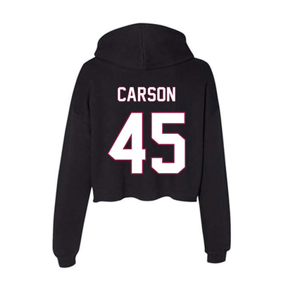 NMSU - NCAA Baseball : Cody Carson - Women's Crop Fleece Hoodie-1