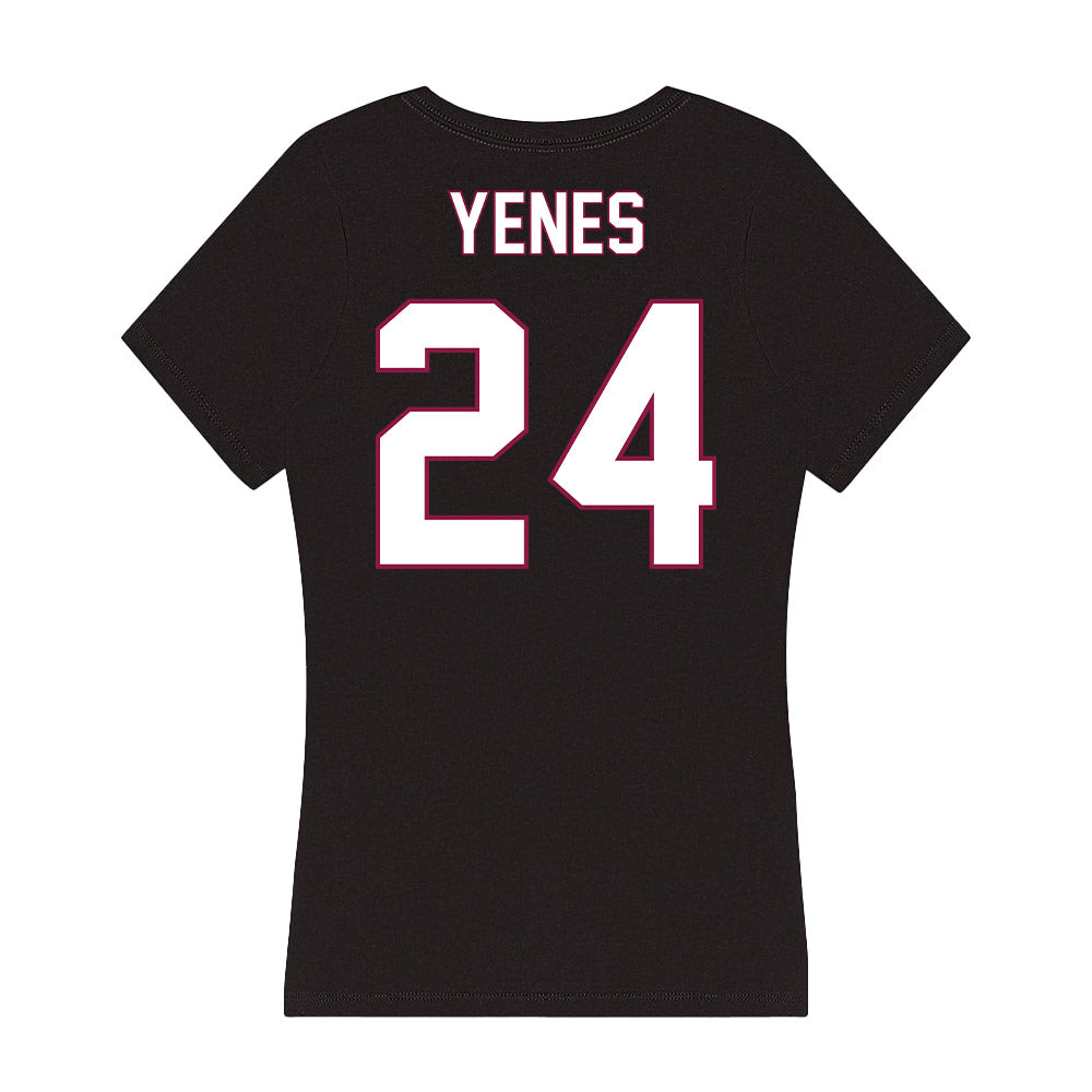 NMSU - NCAA Women's Basketball : Lucia Yenes - Women's V-Neck T-Shirt-1