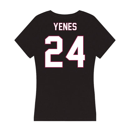 NMSU - NCAA Women's Basketball : Lucia Yenes - Women's V-Neck T-Shirt-1