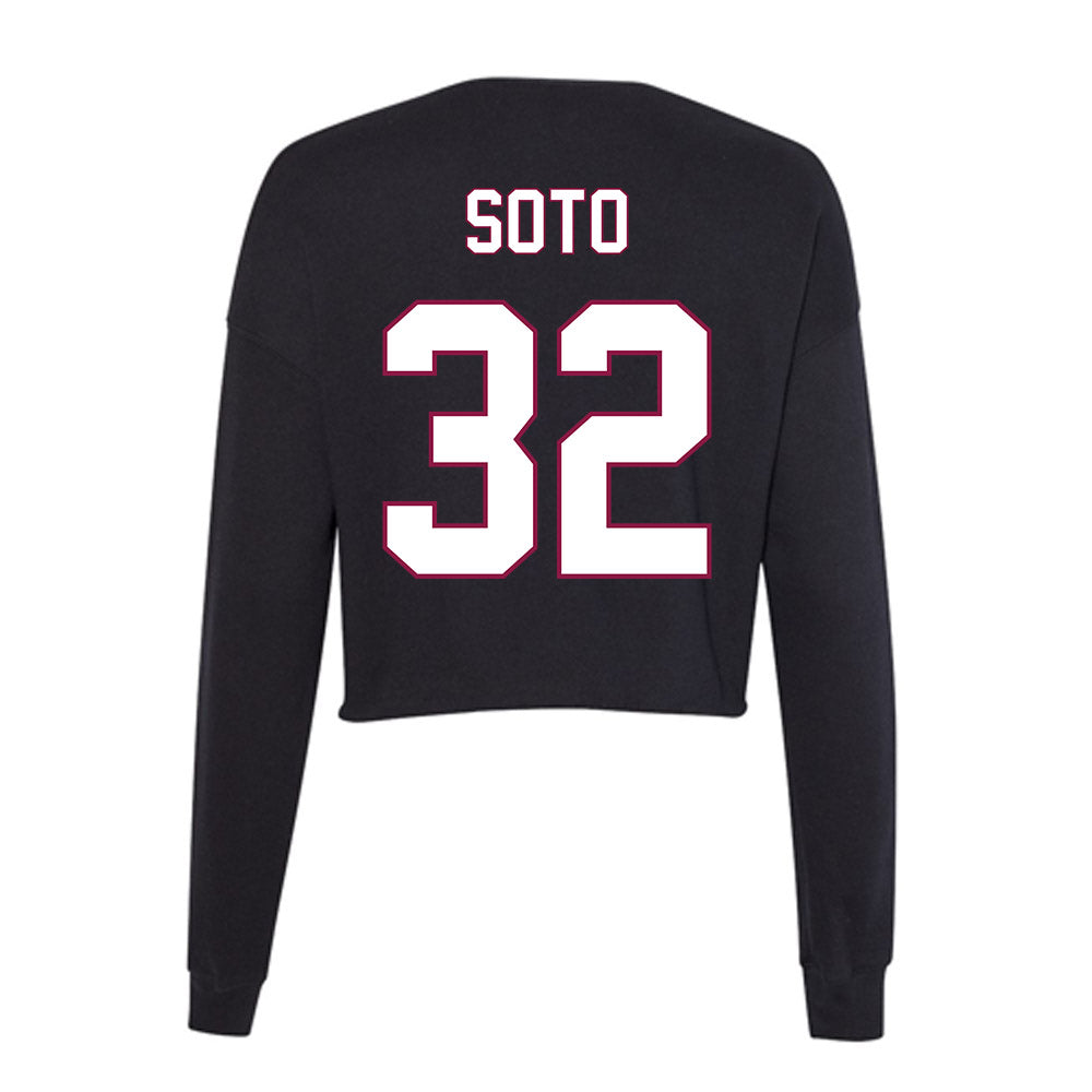 NMSU - NCAA Baseball : Saul Soto - Women's Cropped Crew Fleece-1