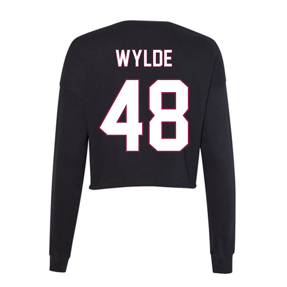 NMSU - NCAA Baseball : Connor Wylde - Women's Cropped Crew Fleece-1