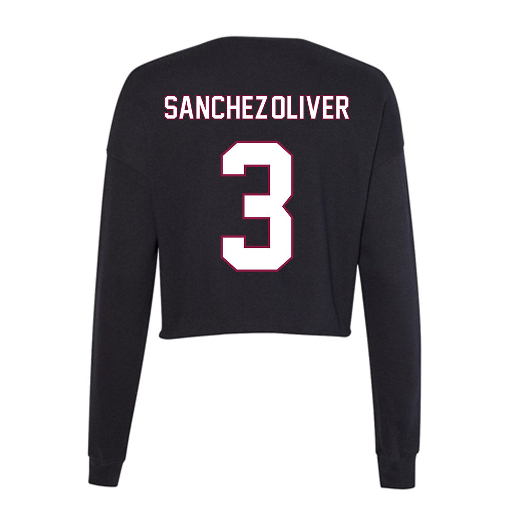 NMSU - NCAA Women's Basketball : Sianny Sanchez-Oliver - Women's Cropped Crew Fleece-1