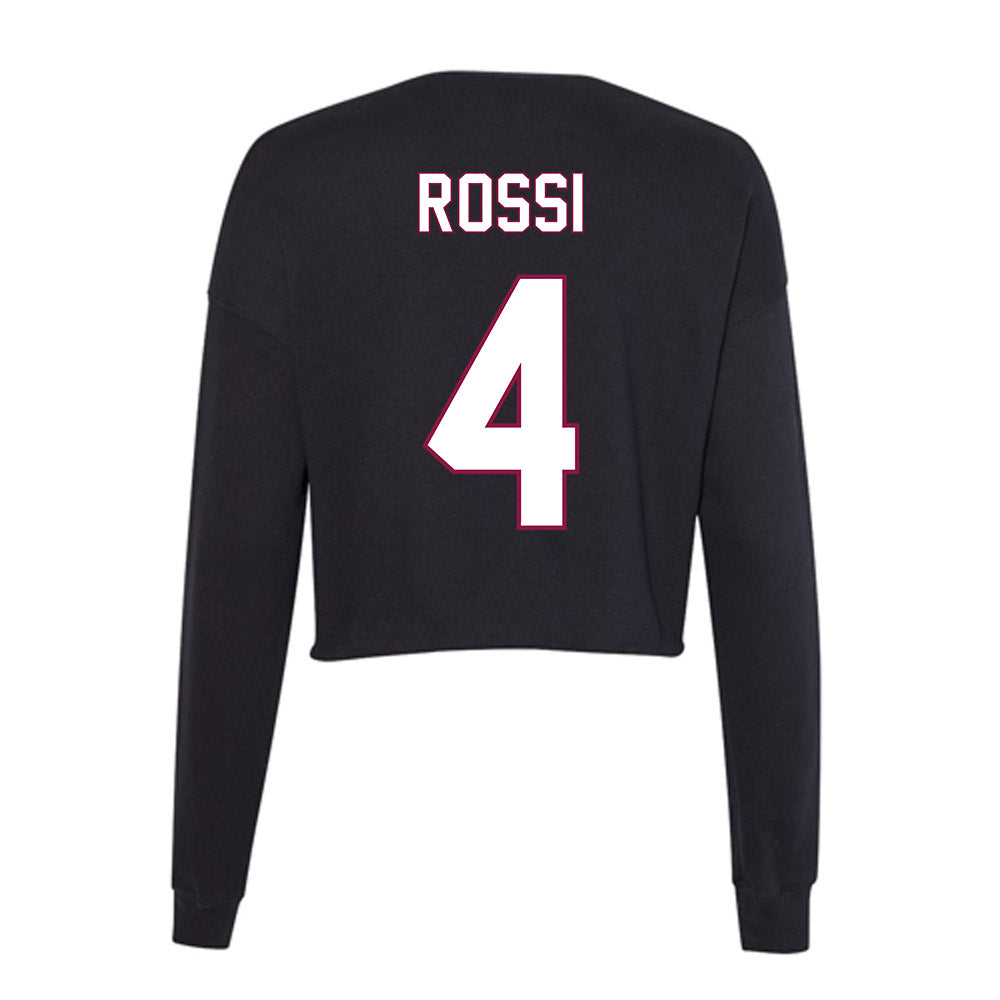 NMSU - NCAA Women's Volleyball : Claudia Rossi - Women's Cropped Crew Fleece-1