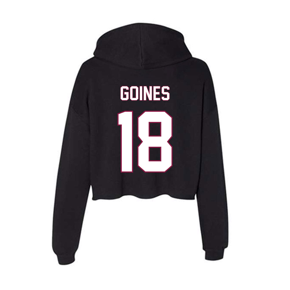 NMSU - NCAA Football : Joshua Goines - Women's Crop Fleece Hoodie-1