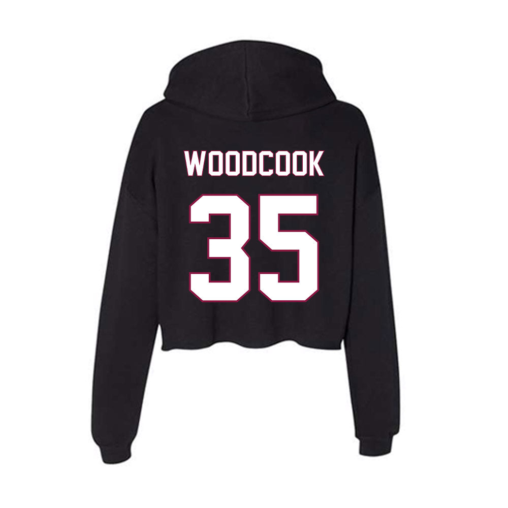 NMSU - NCAA Baseball : Dane Woodcook - Women's Crop Fleece Hoodie-1