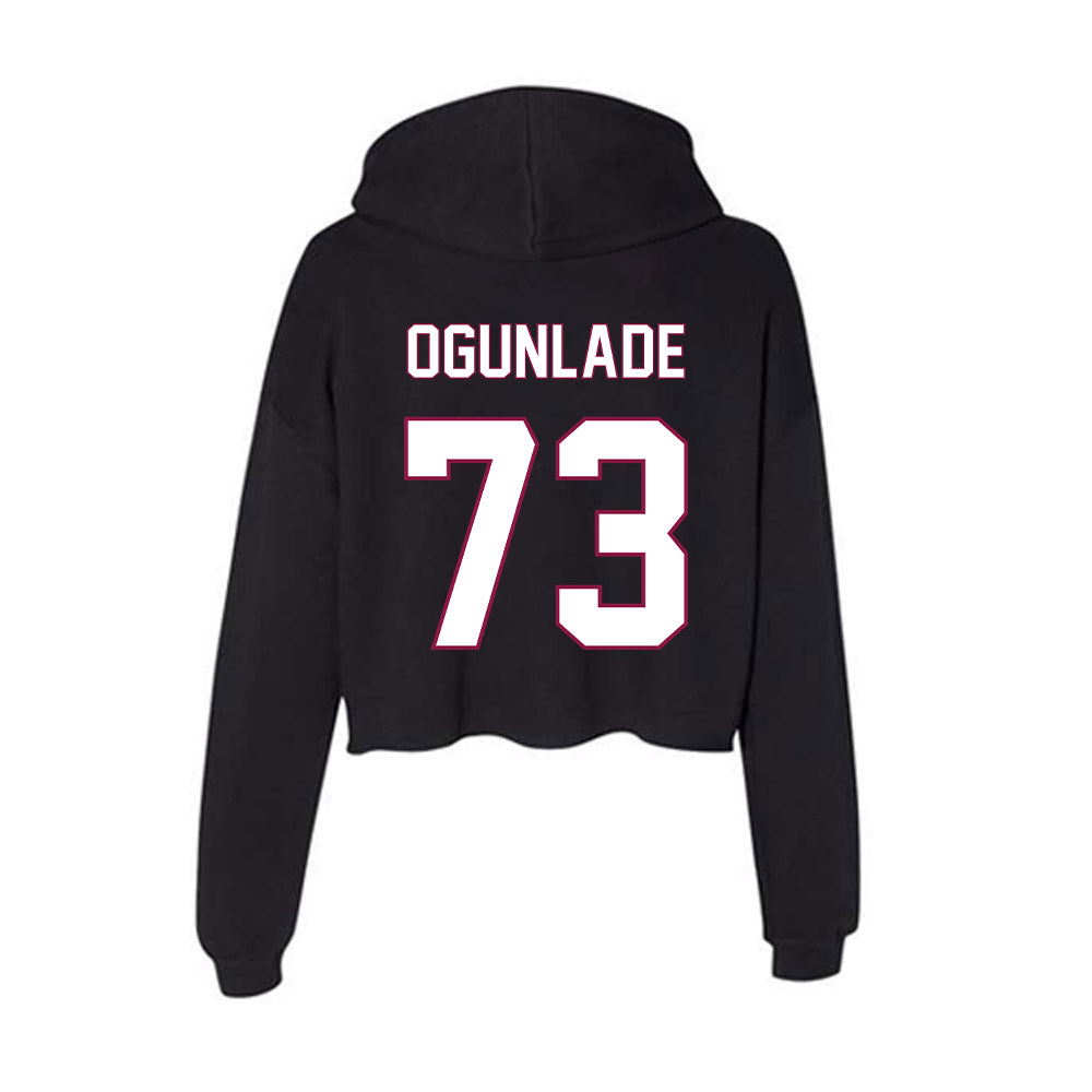 NMSU - NCAA Football : Janik Ogunlade - Women's Crop Fleece Hoodie-1