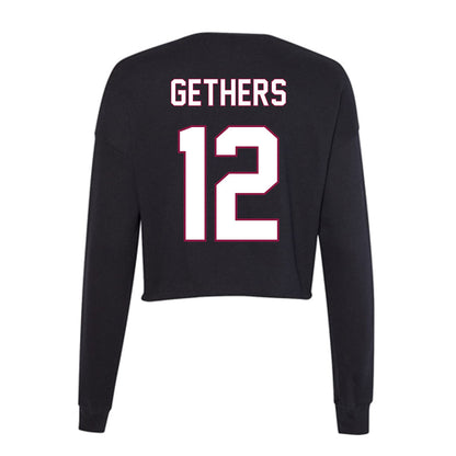 NMSU - NCAA Football : Tory Gethers - Women's Cropped Crew Fleece-1