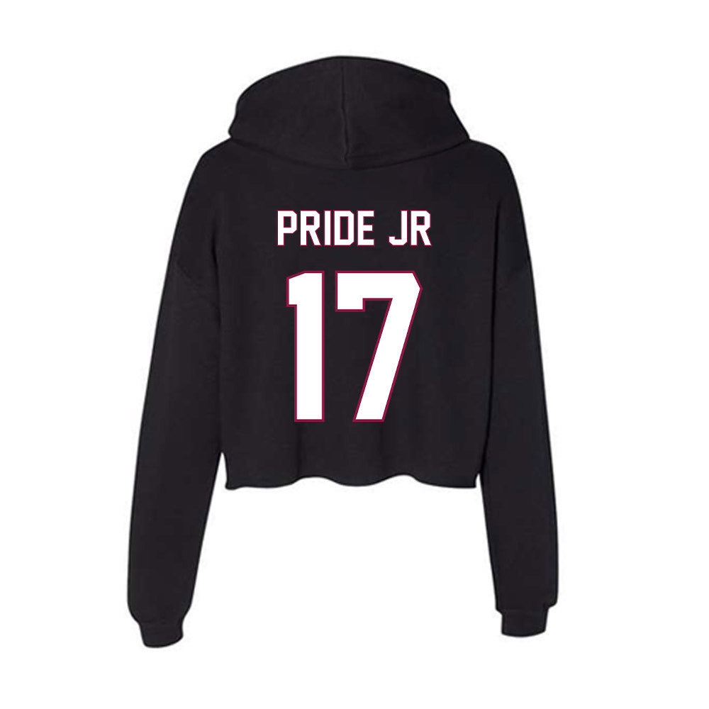 NMSU - NCAA Football : Tj Pride Jr - Women's Crop Fleece Hoodie-1