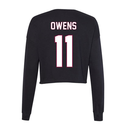 NMSU - NCAA Football : Walter Owens - Women's Cropped Crew Fleece-1