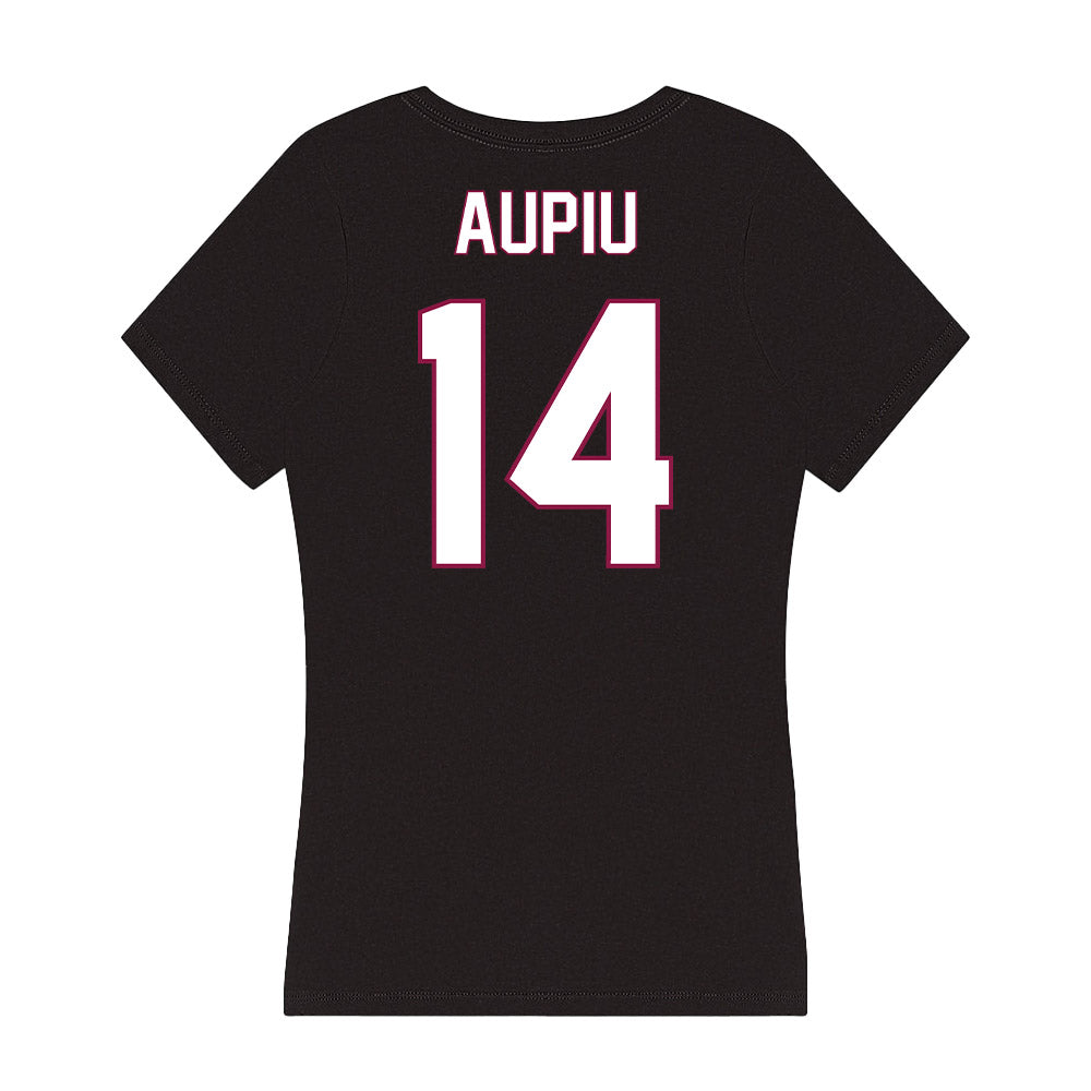 NMSU - NCAA Football : Sone Aupiu - Women's V-Neck T-Shirt-1