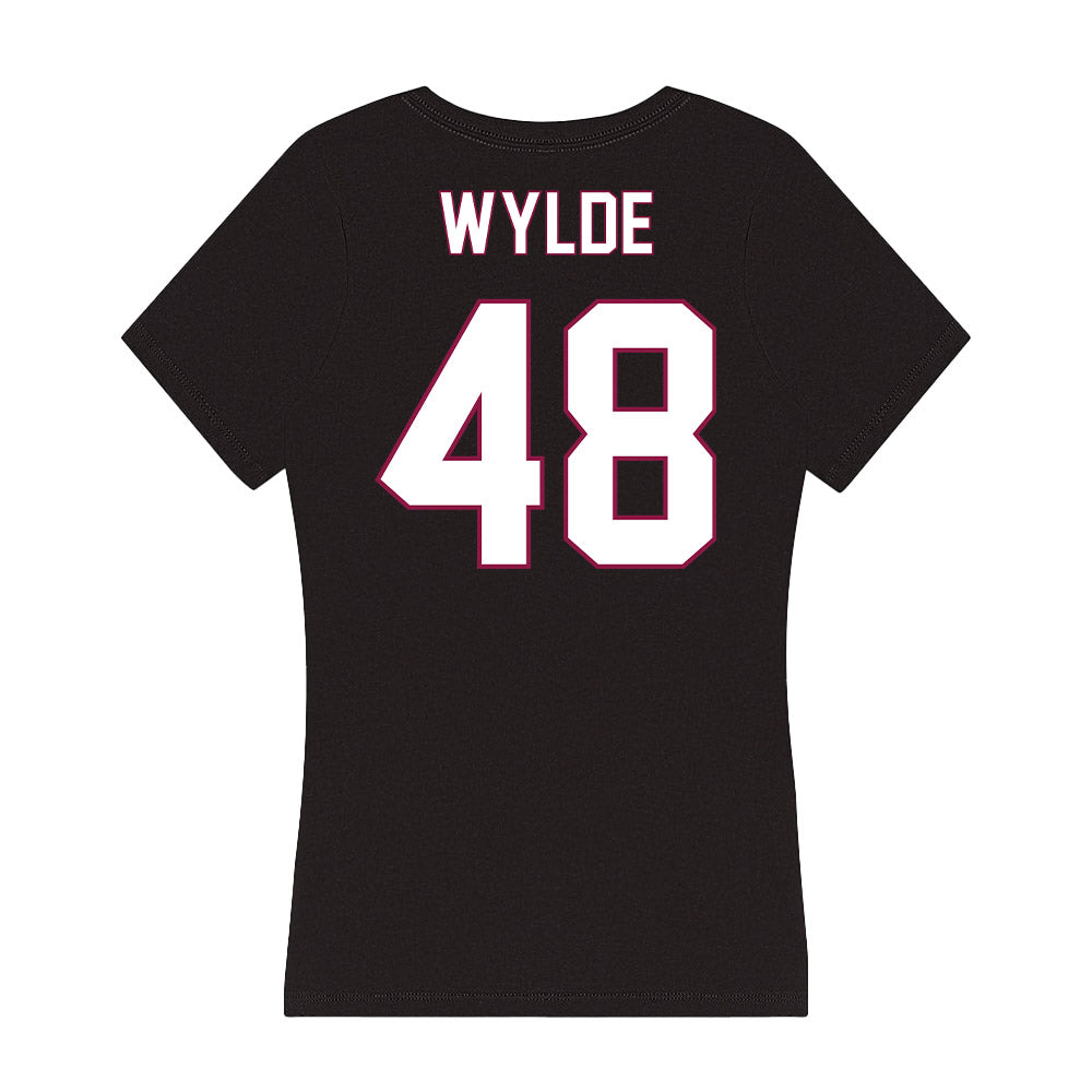 NMSU - NCAA Baseball : Connor Wylde - Women's V-Neck T-Shirt-1