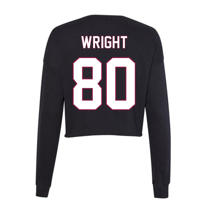 NMSU - NCAA Football : Izeyah Wright - Women's Cropped Crew Fleece-1