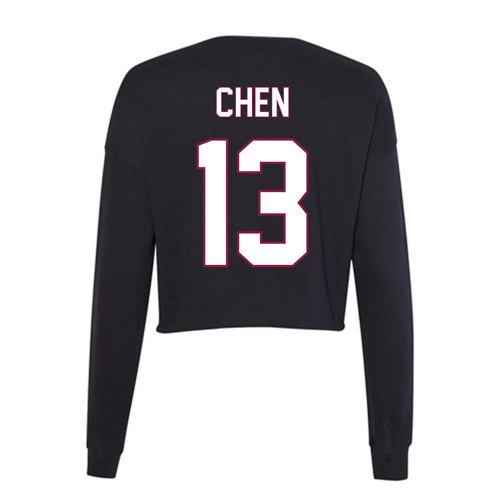 NMSU - NCAA Women's Golf : Kaylee Chen - Women's Cropped Crew Fleece-1