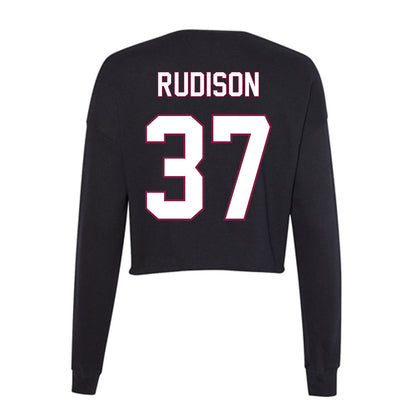 NMSU - NCAA Football : Isaiah Rudison - Women's Cropped Crew Fleece-1
