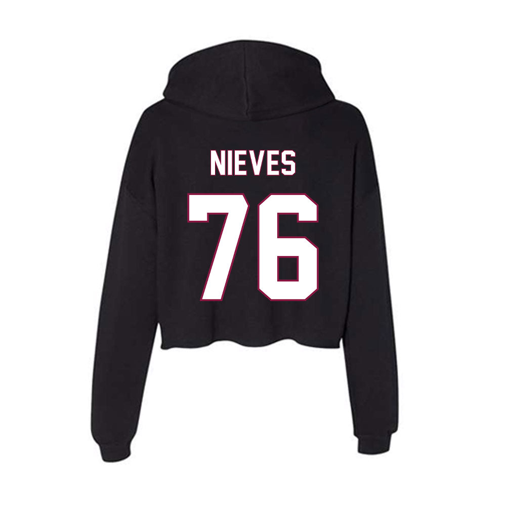 NMSU - NCAA Football : Armando Nieves - Women's Crop Fleece Hoodie-1