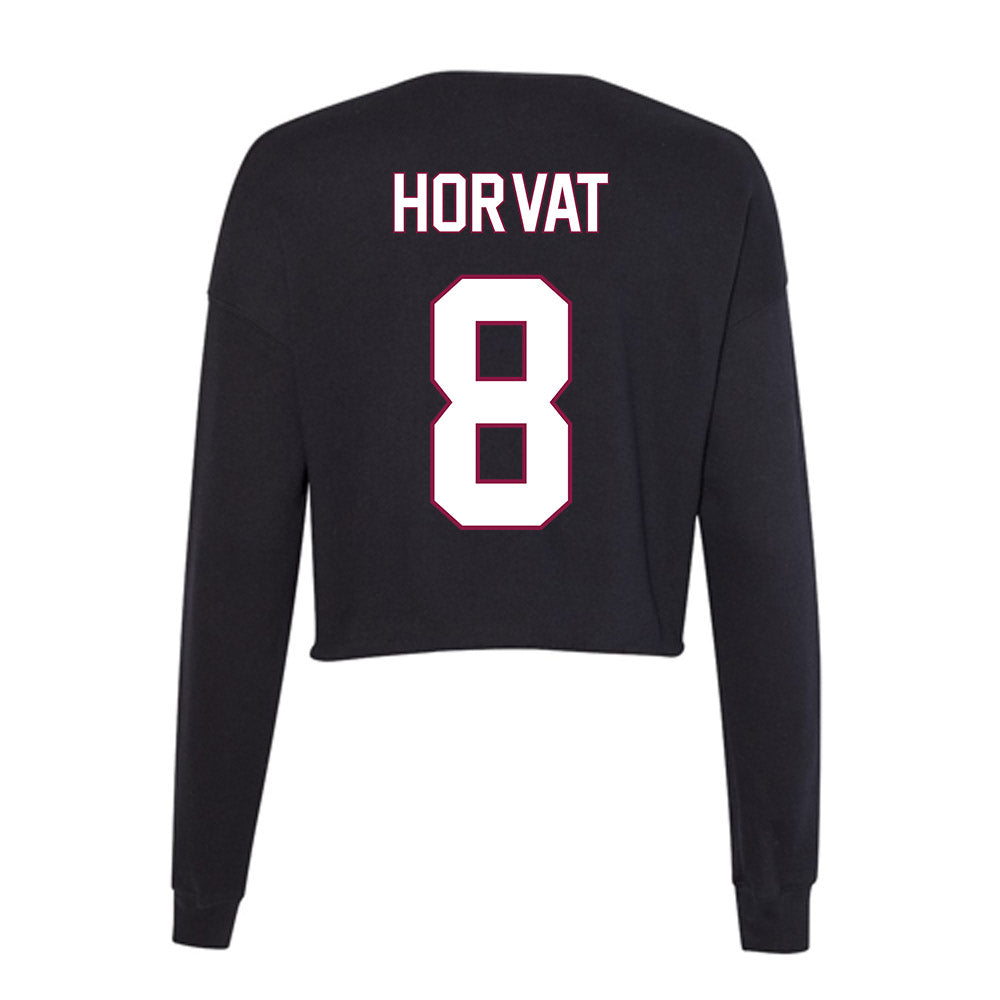 NMSU - NCAA Baseball : Gianni Horvat - Women's Cropped Crew Fleece-1