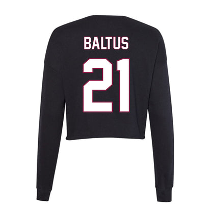 NMSU - NCAA Baseball : Brady Baltus - Women's Cropped Crew Fleece-1