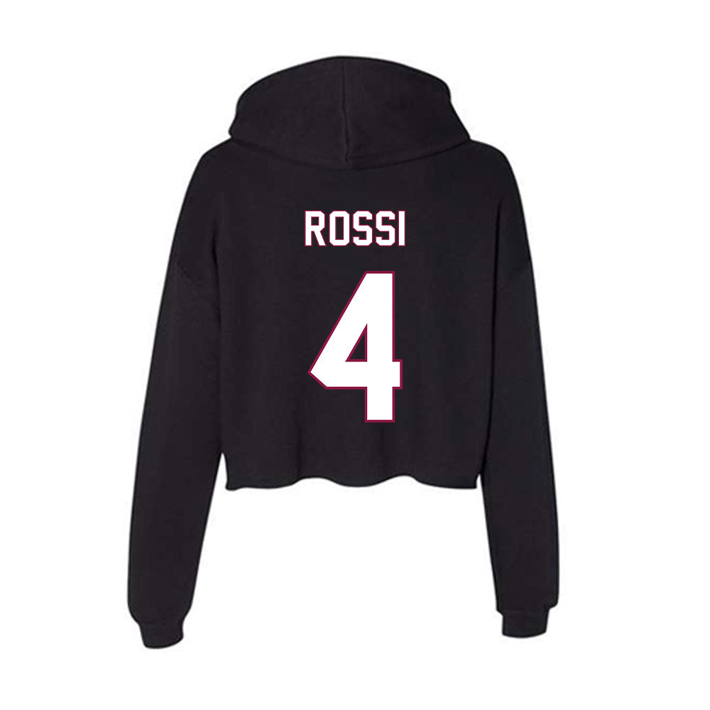 NMSU - NCAA Women's Volleyball : Claudia Rossi - Women's Crop Fleece Hoodie-1