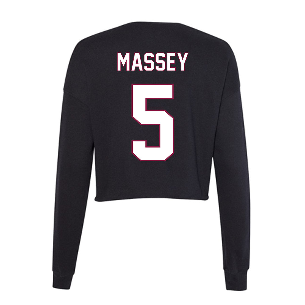 NMSU - NCAA Baseball : Noah Massey - Women's Cropped Crew Fleece-1