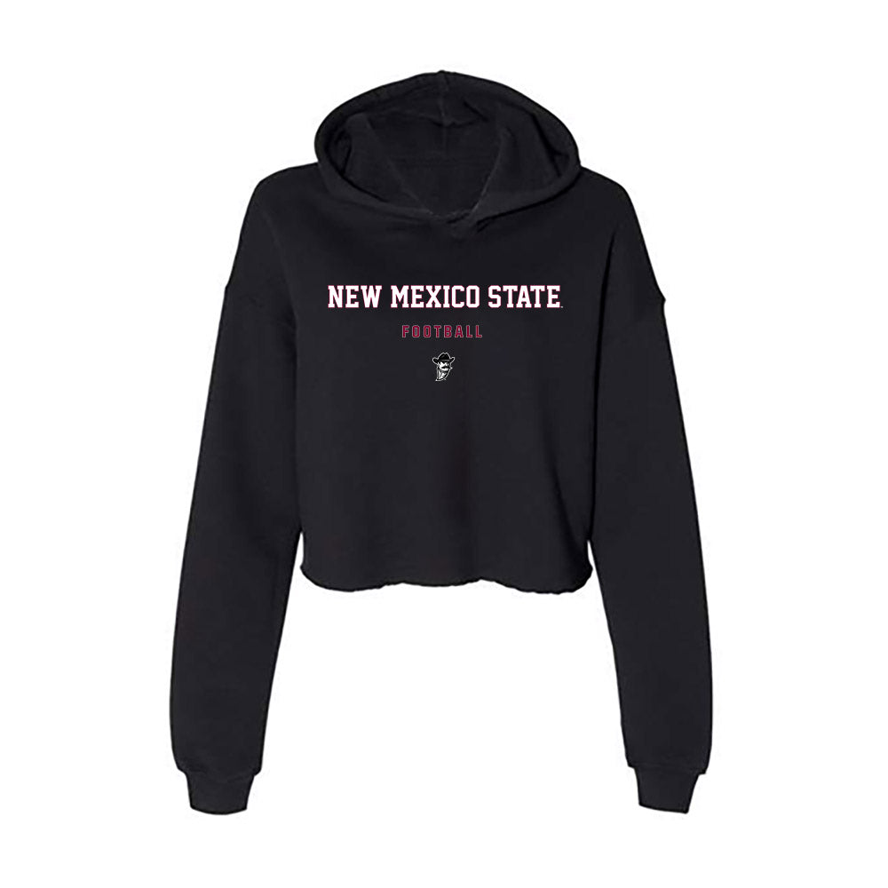 NMSU - NCAA Football : Cooper Sheehan - Women's Crop Fleece Hoodie-0