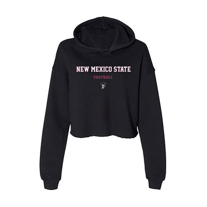 NMSU - NCAA Football : Cooper Sheehan - Women's Crop Fleece Hoodie-0