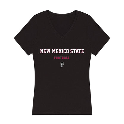 NMSU - NCAA Football : Rontravious Perry - Women's V-Neck T-Shirt-0