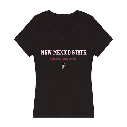 NMSU - NCAA Men's Cross Country : Andrew Gibby - Women's V-Neck T-Shirt-0