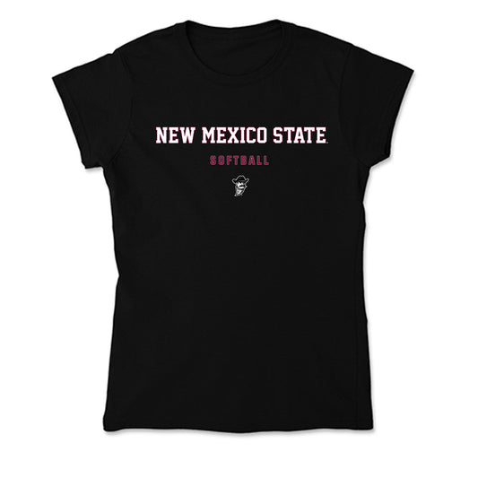 NMSU - NCAA Softball : Devin Elam - Soft Style Women’s T-Shirt-0