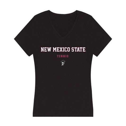 NMSU - NCAA Men's Tennis : Holland Snell - Women's V-Neck T-Shirt-0