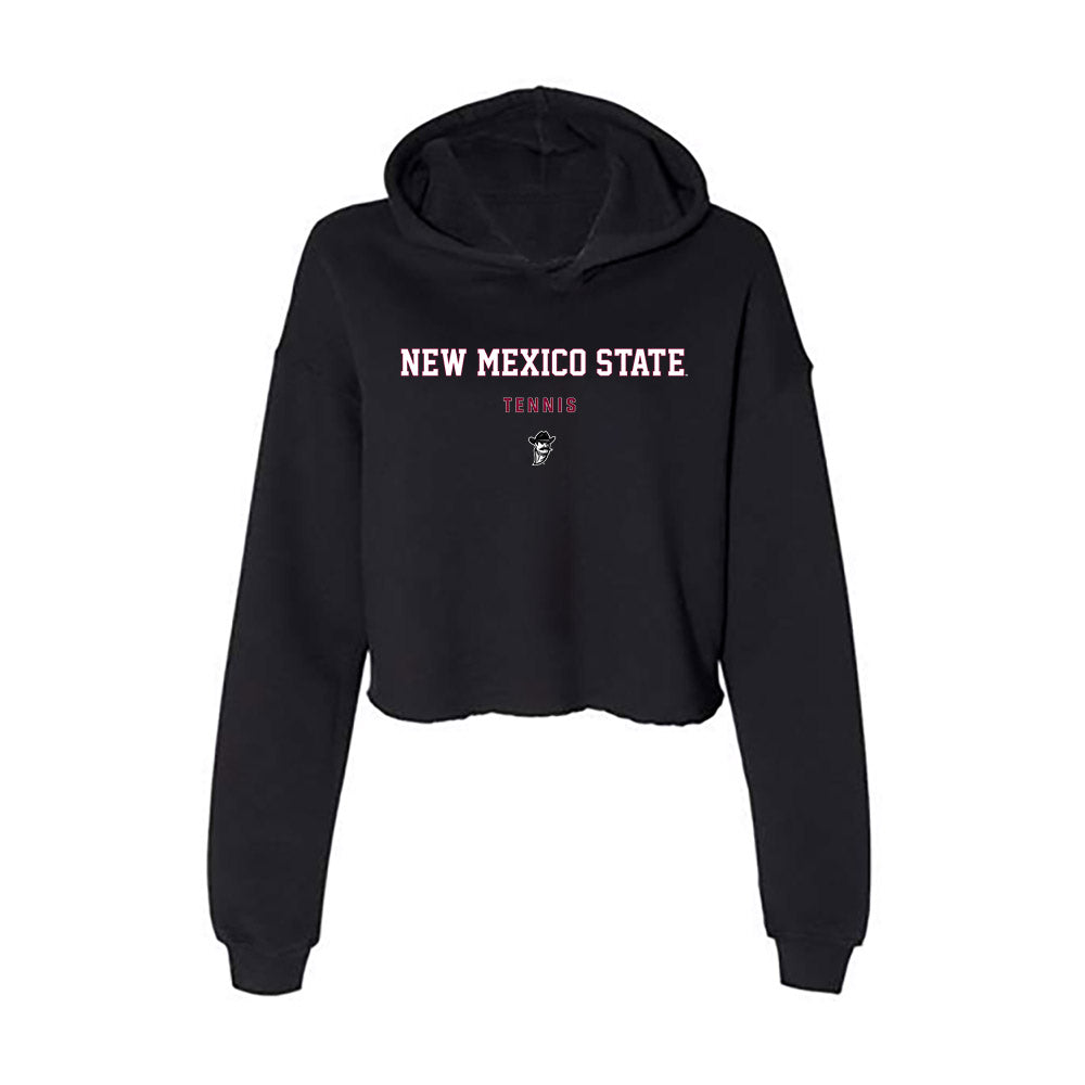 NMSU - NCAA Men's Tennis : Gustavo Campos - Women's Crop Fleece Hoodie-0