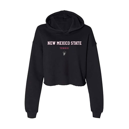 NMSU - NCAA Men's Tennis : Gustavo Campos - Women's Crop Fleece Hoodie-0