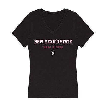 NMSU - NCAA Women's Track & Field : Kamryn Cadle - Women's V-Neck T-Shirt-0
