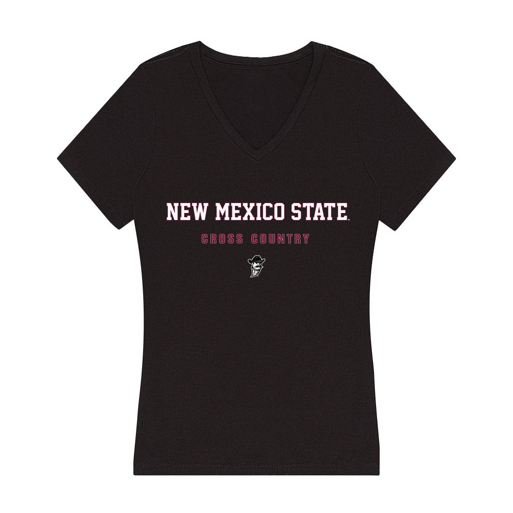 NMSU - NCAA Men's Cross Country : Jonah Archer - Women's V-Neck T-Shirt-0