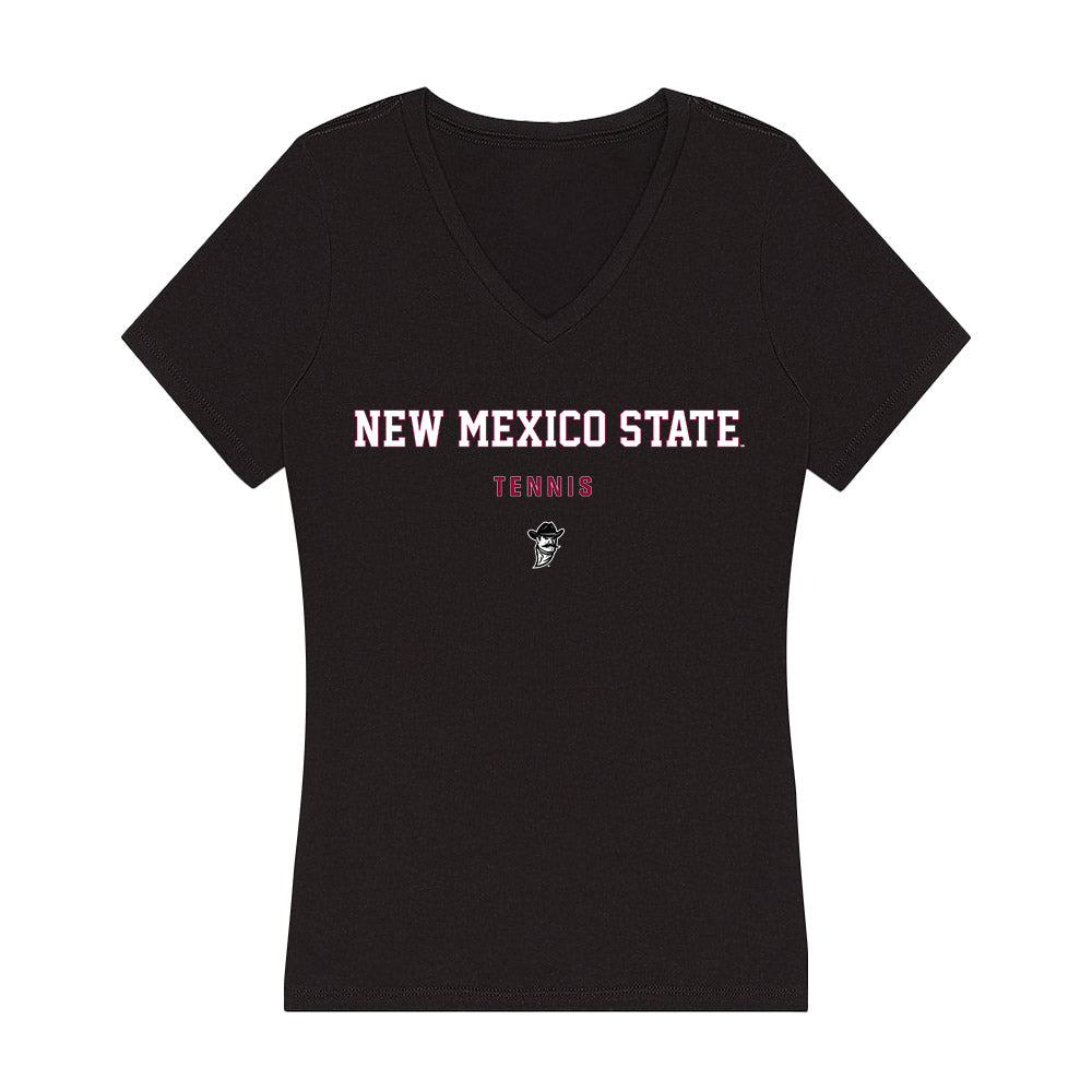 NMSU - NCAA Men's Tennis : Gustavo Campos - Women's V-Neck T-Shirt-0