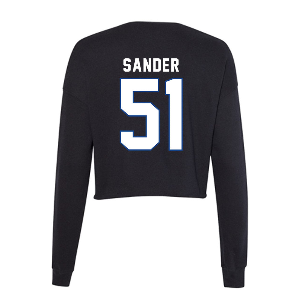 Grand Valley - NCAA Football : Joshua Sander - Women's Cropped Crew Fleece-1